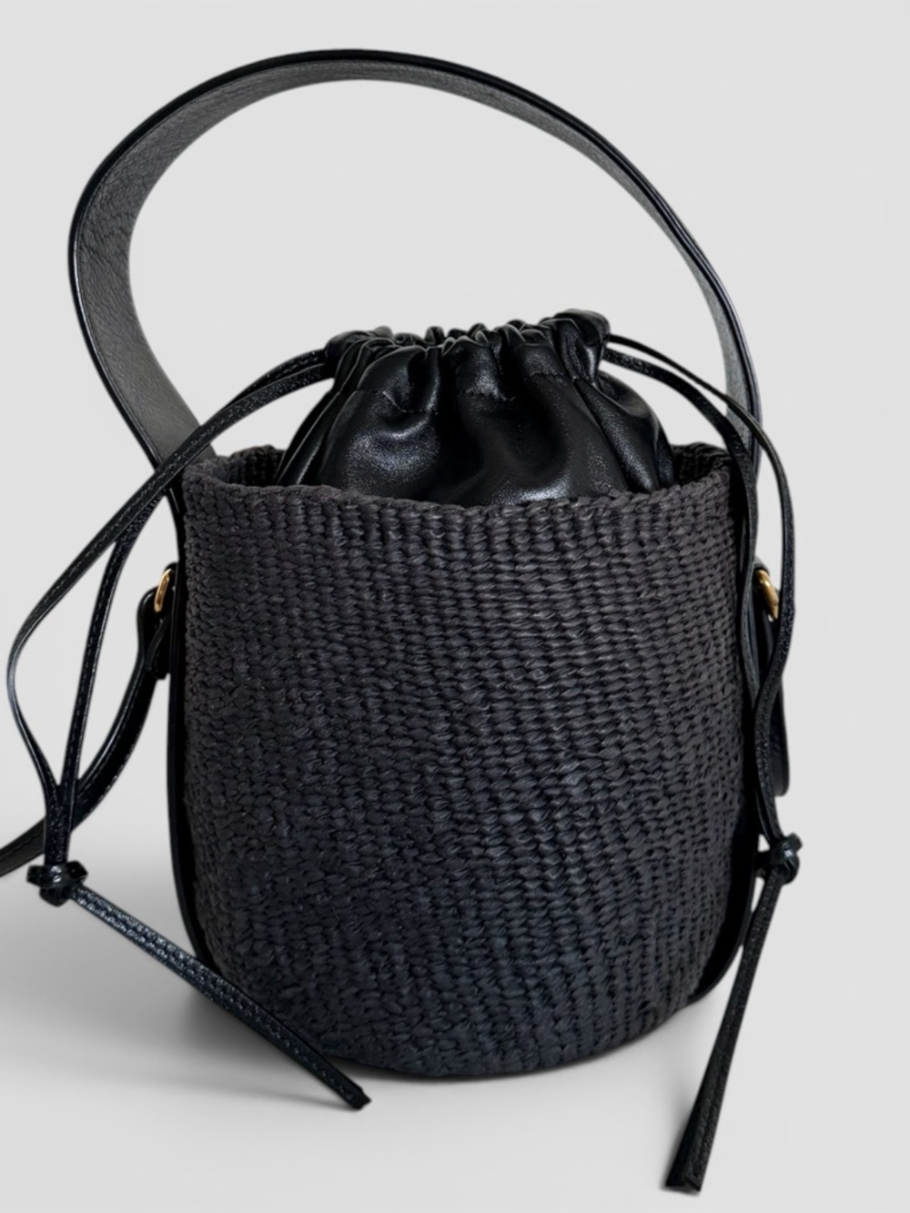 Chloe Woody Raffia Bucket Bag